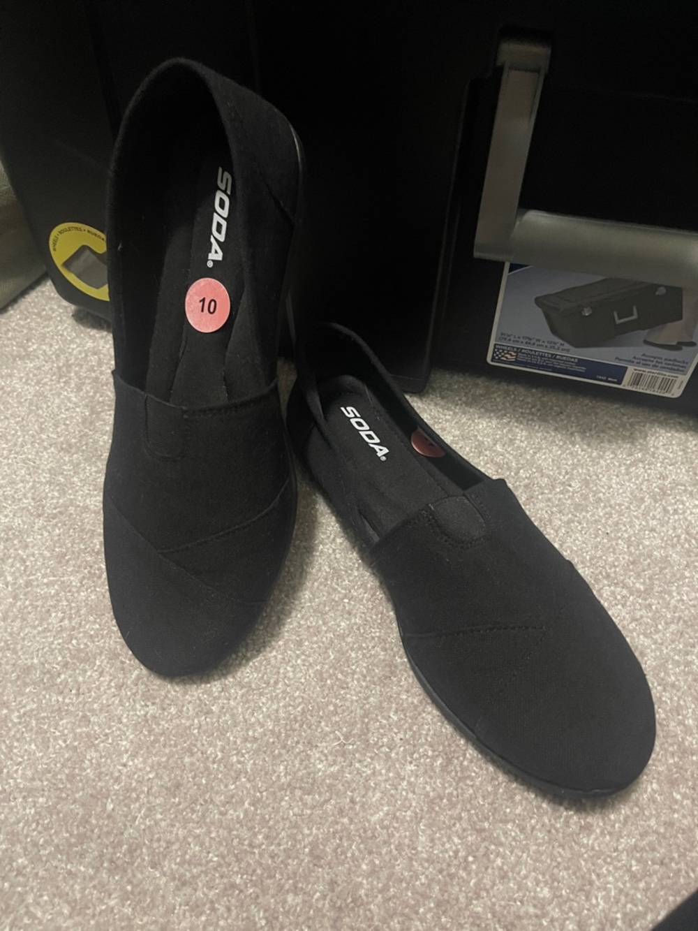 Soda Black Casual Slip-On Flats